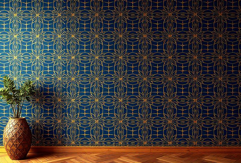 Stenciled Feature Walls